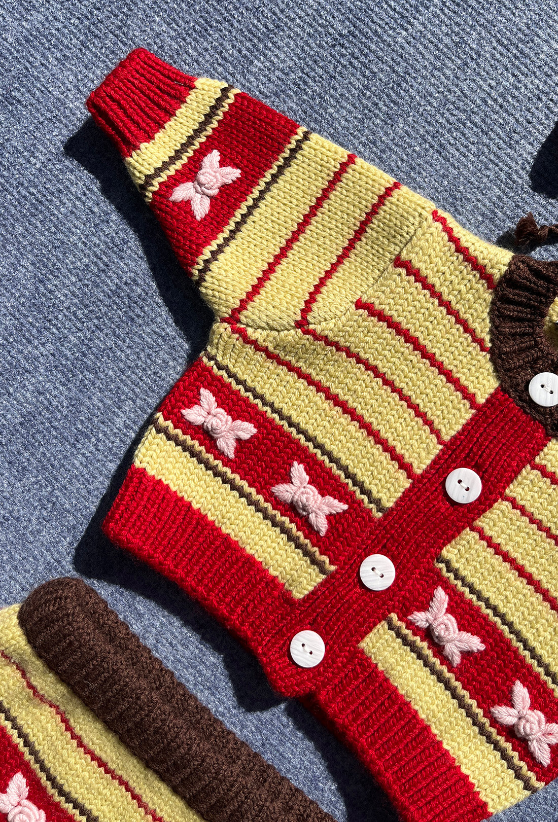 Alva Baby & Kids Cardigan - Dusty Yellow/Mix