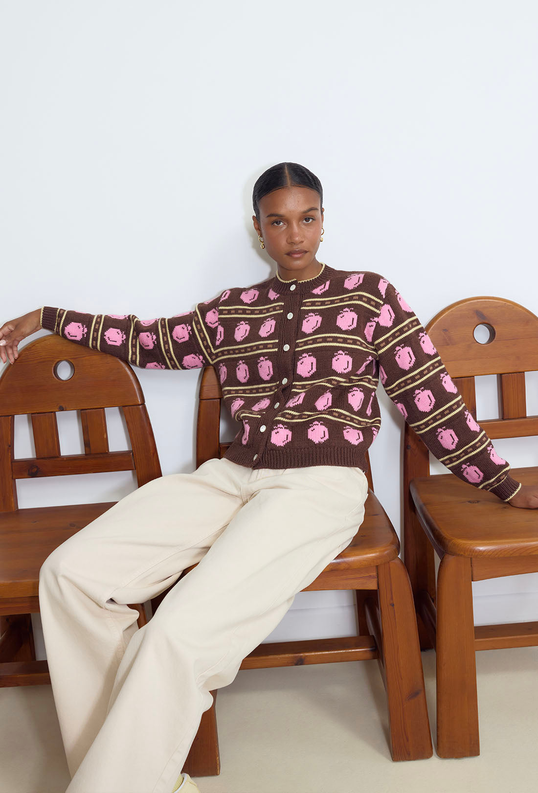 Ambrosia Cardigan - Brown/Multi