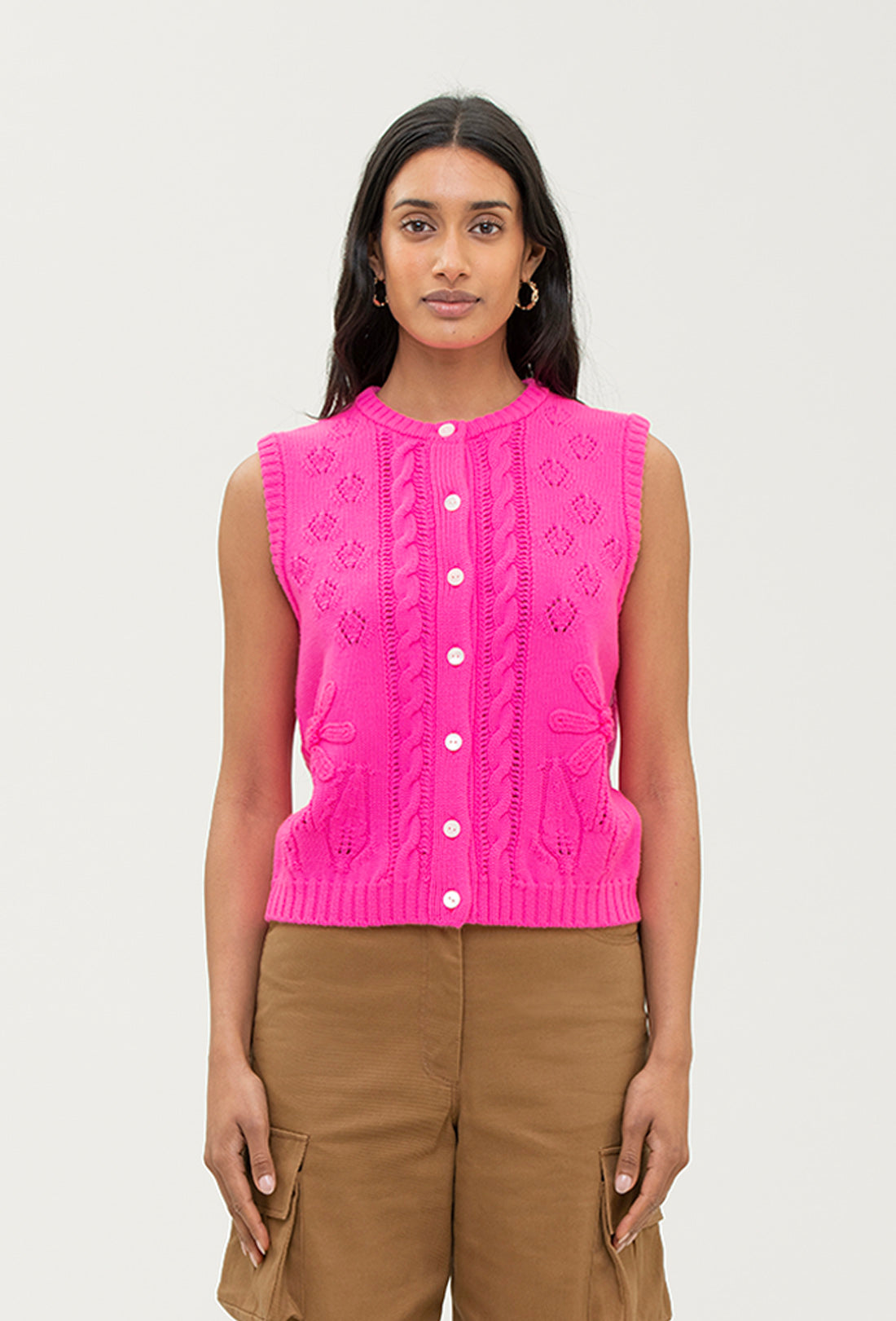 Arden Vest - Hot Pink
