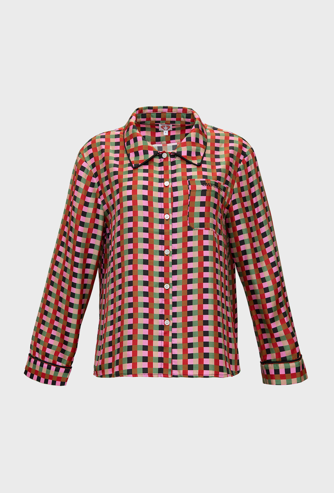 Arley Pyjama Shirt - Grid - Final sale