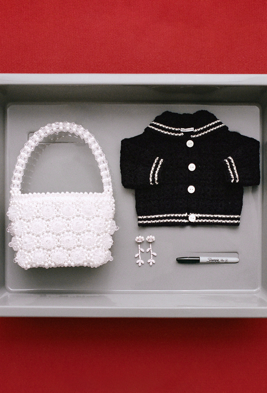Dovie Baby & Kids Cardigan - Black/Cream