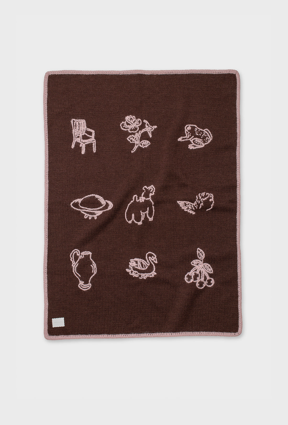 Bethel Baby Blanket - Chocolate Brown/Pink