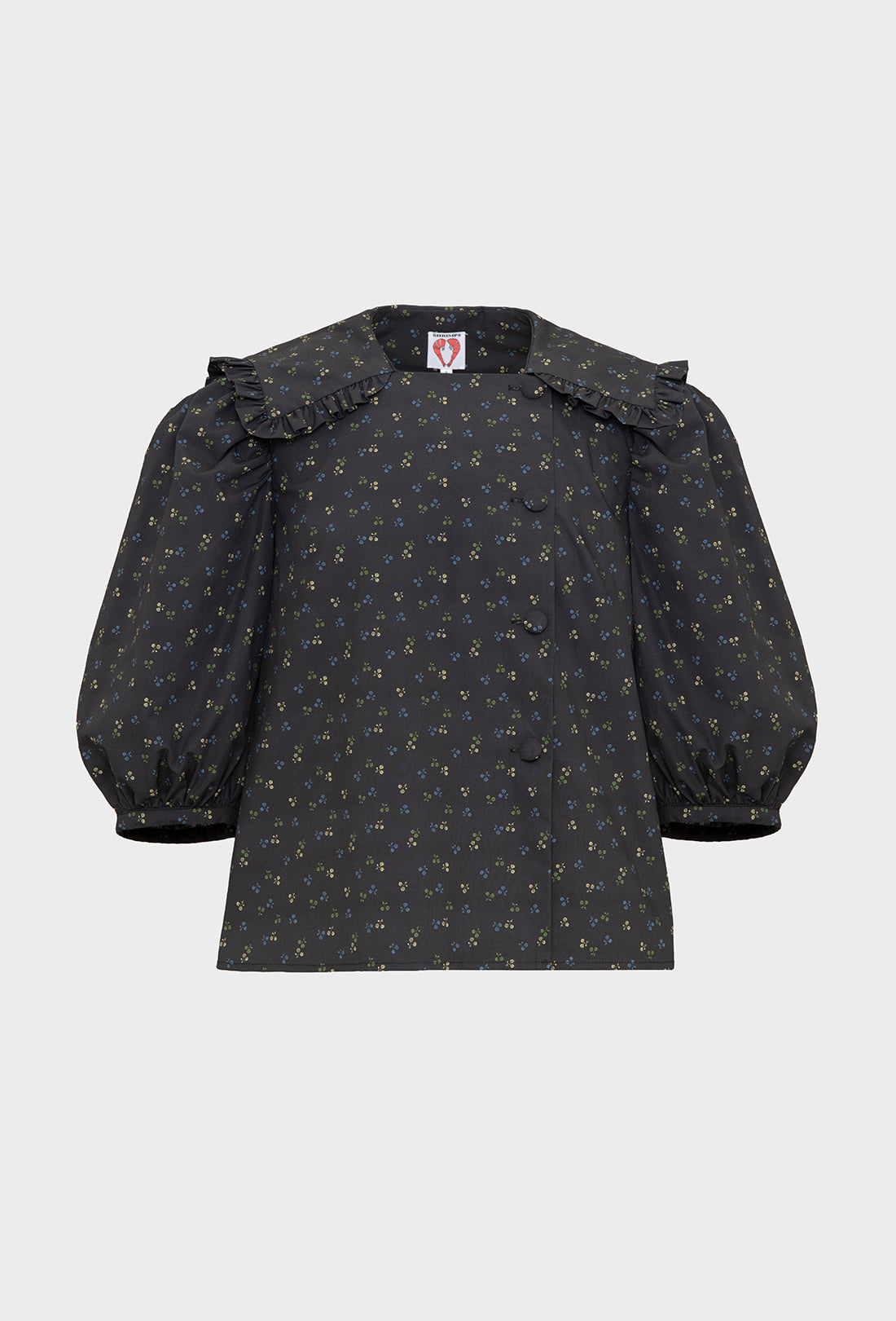 Brooke Blouse - Black Ditzy Floral