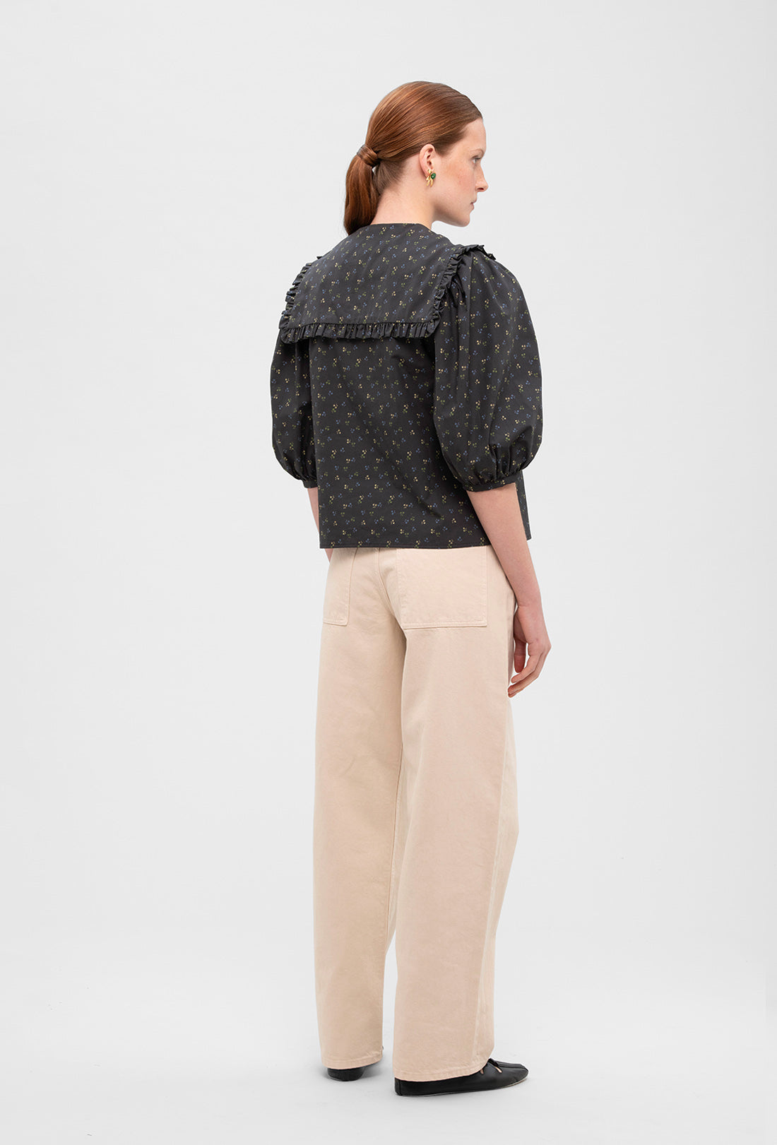 Brooke Blouse - Black Ditzy Floral