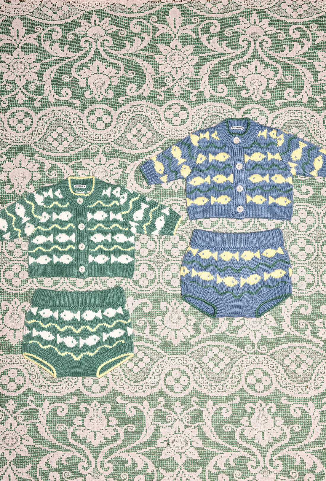 Chloe Baby & Kids Cardigan - Greek Blue/Multi