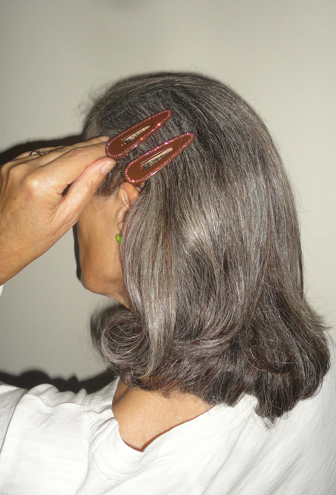 Tort x Shrimps Cora Clips - Brown Jewelled Rose