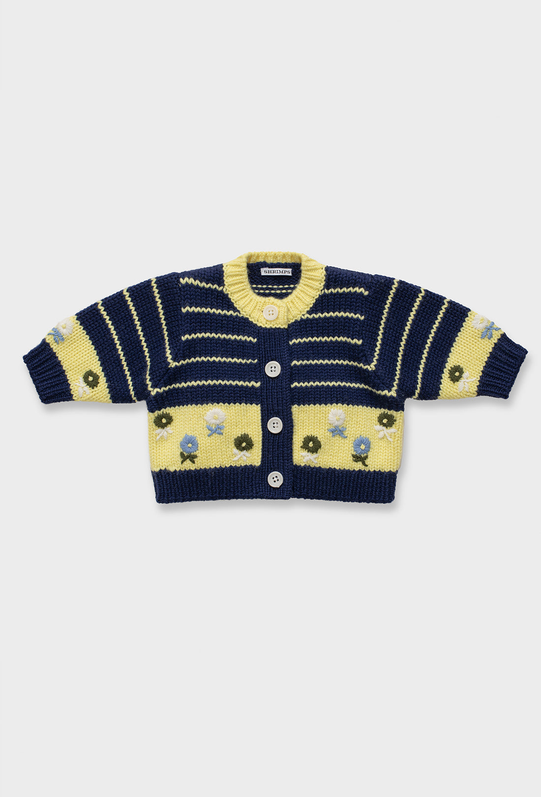 Delia Baby & Kids Cardigan - Navy/Limelight Yellow
