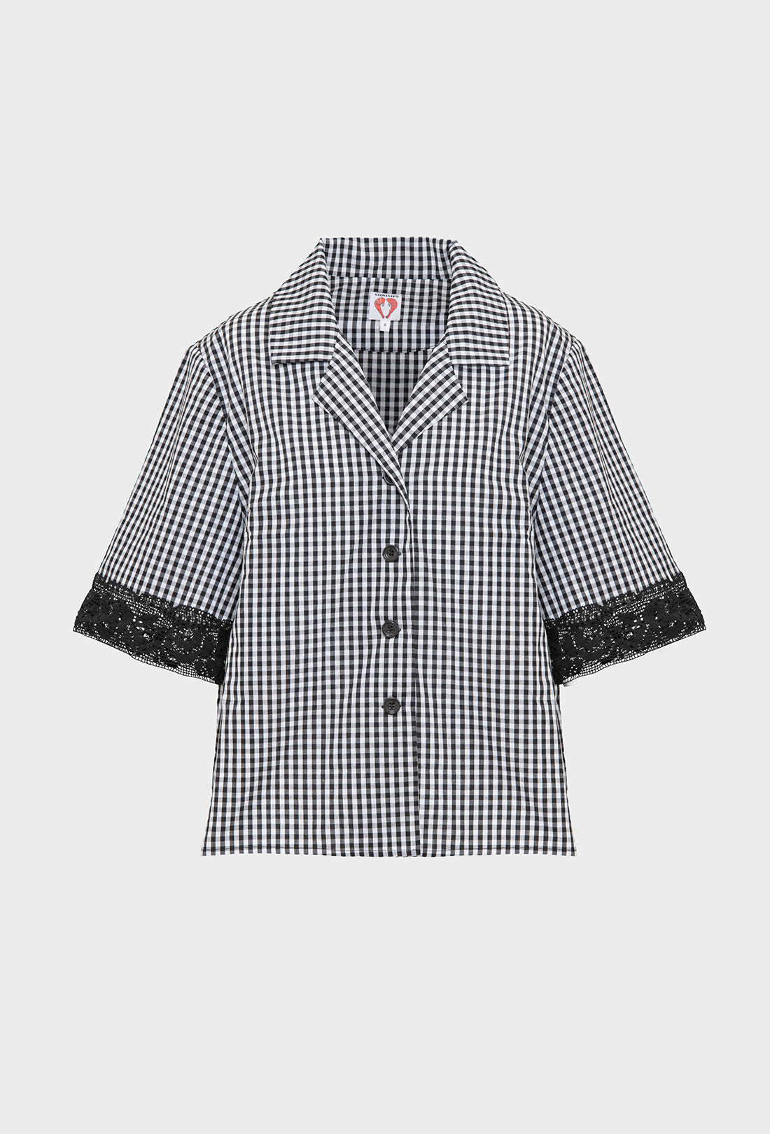 Dimity Blouse - Black Gingham