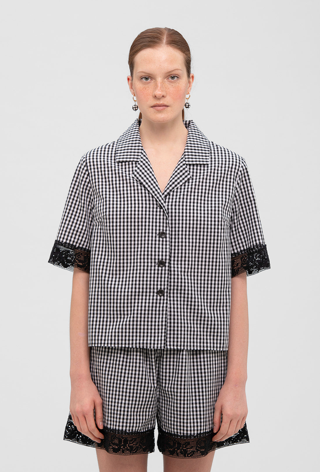 Zaza Shorts - Black Gingham