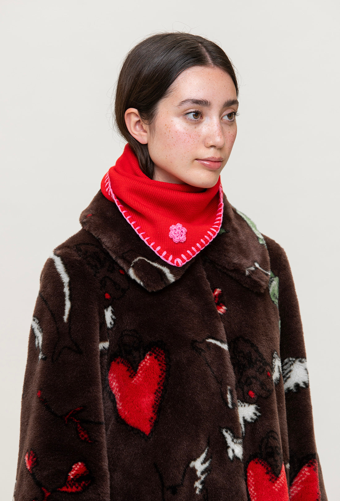 Evelina Scarf - Red/Pink - Final sale