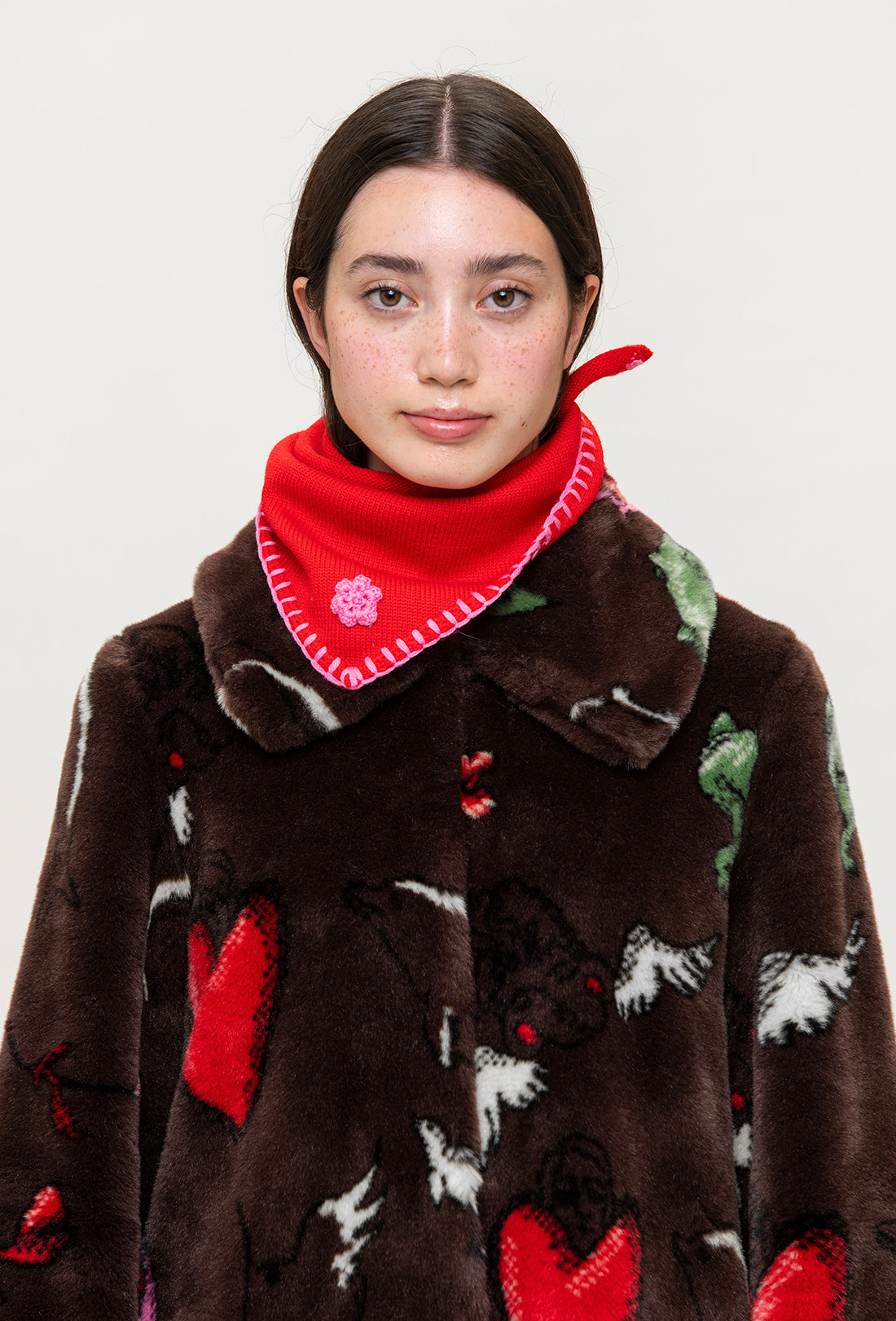 Evelina Scarf - Red/Pink - Final sale