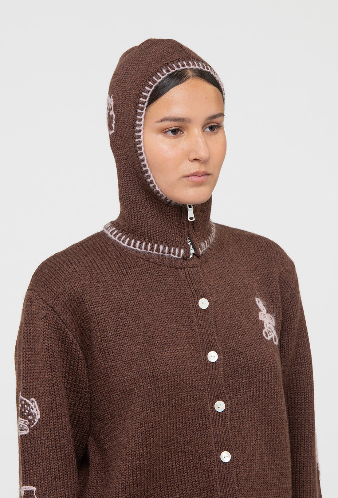 Ford Balaclava - Chocolate Brown/Pale Pink