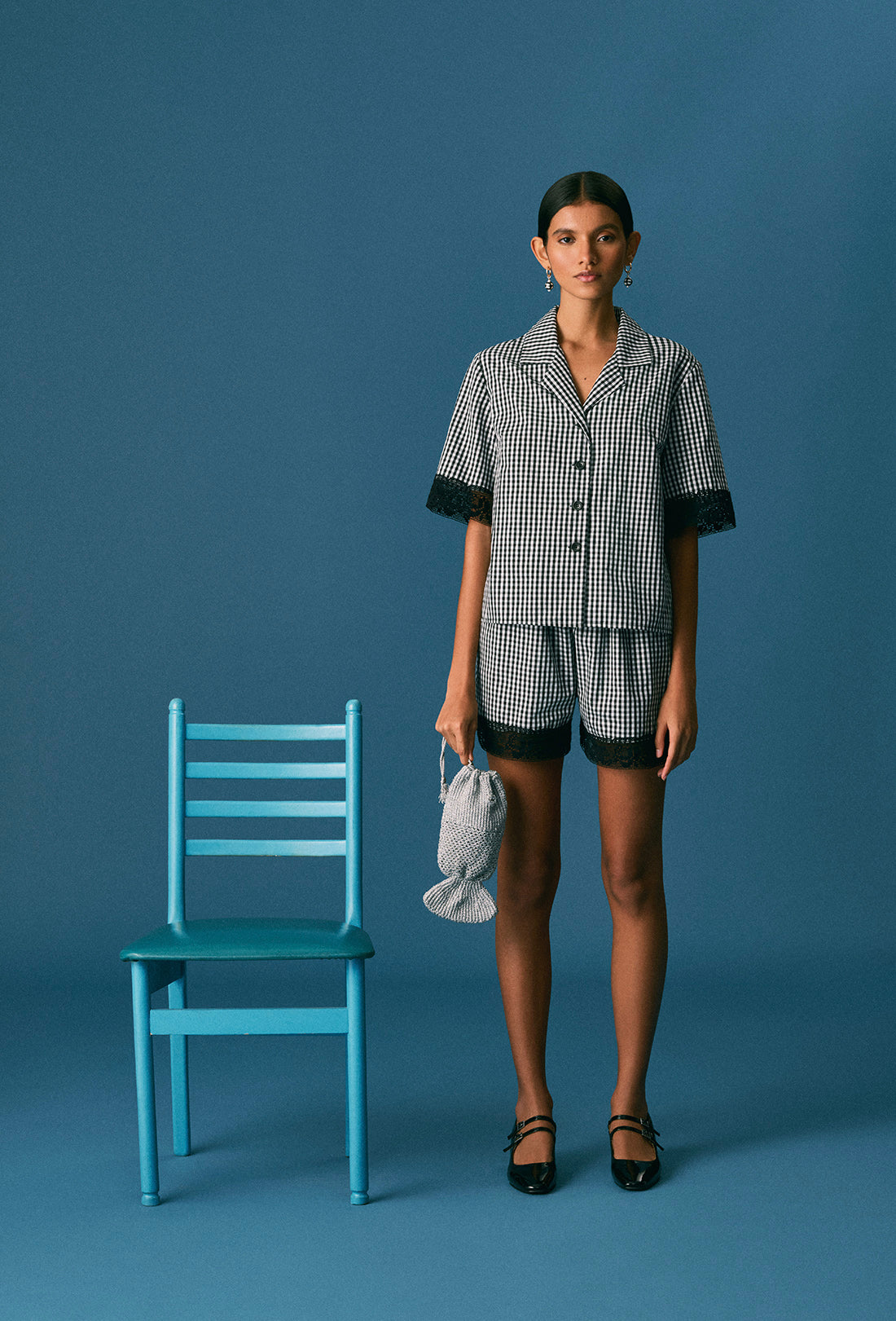 Dimity Blouse - Black Gingham