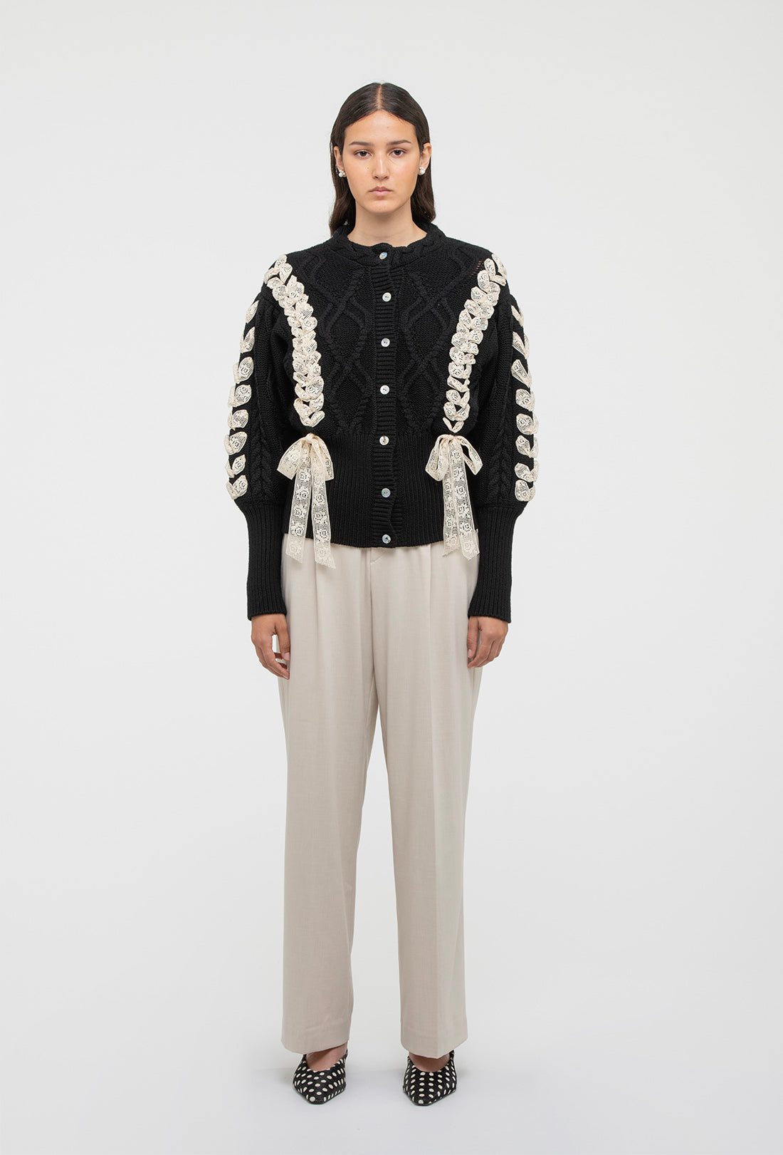 Jesse Cardigan - Black/Cream