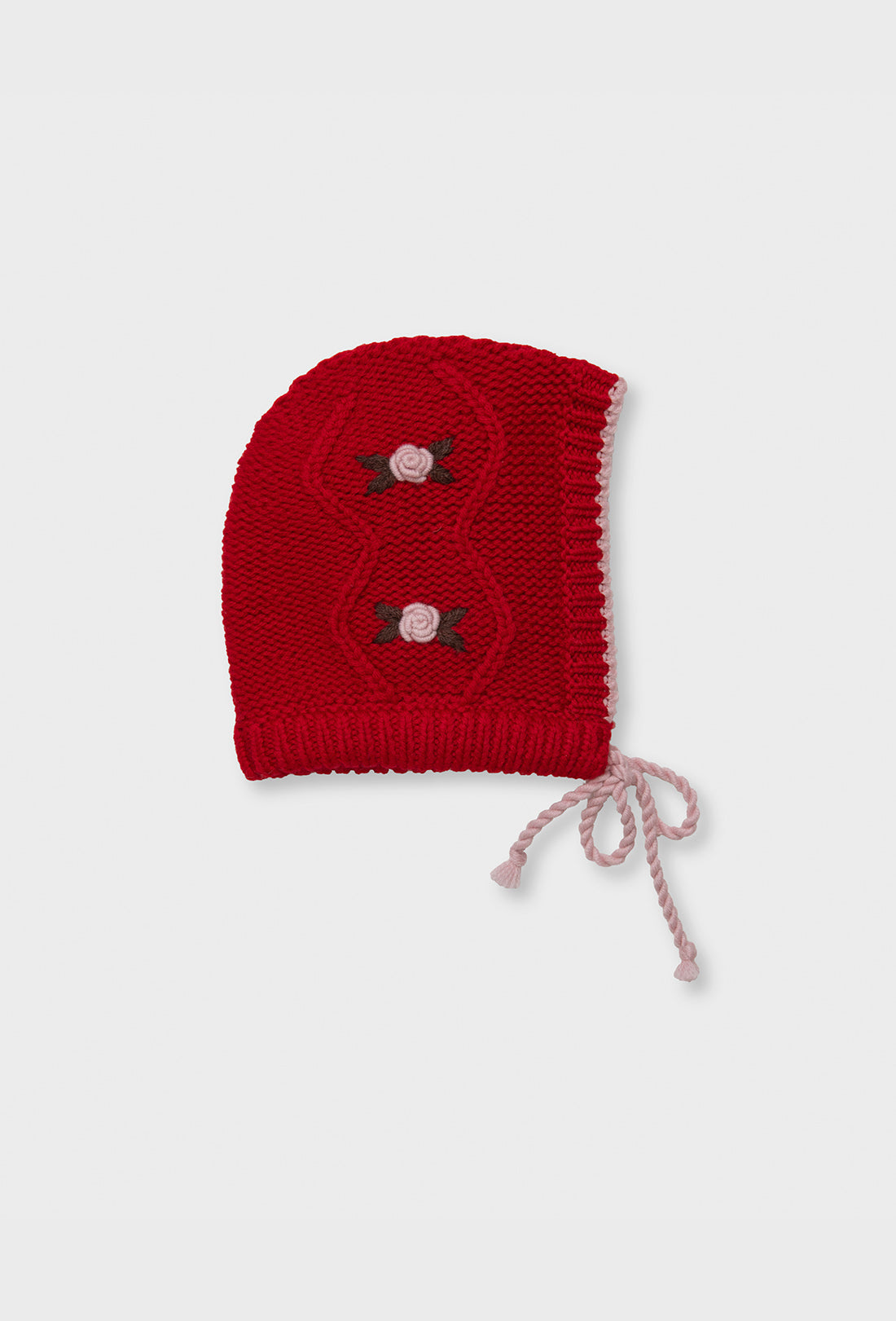 Mamie Baby & Kids Bonnet - Rose Red/Pale Pink