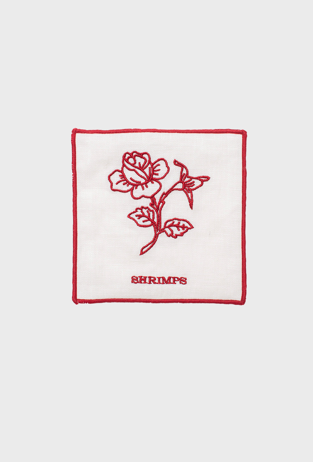 Meadow Set of 4 Coasters - Cream/Rose Red