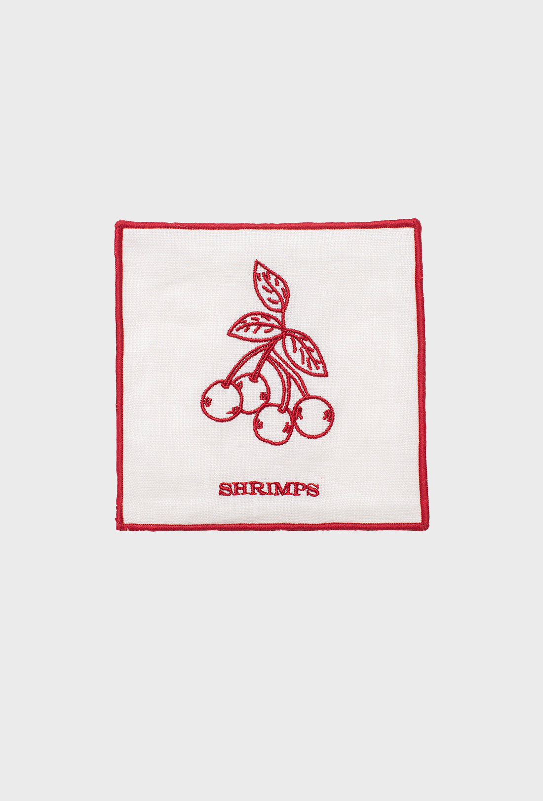 Meadow Set of 4 Coasters - Cream/Rose Red