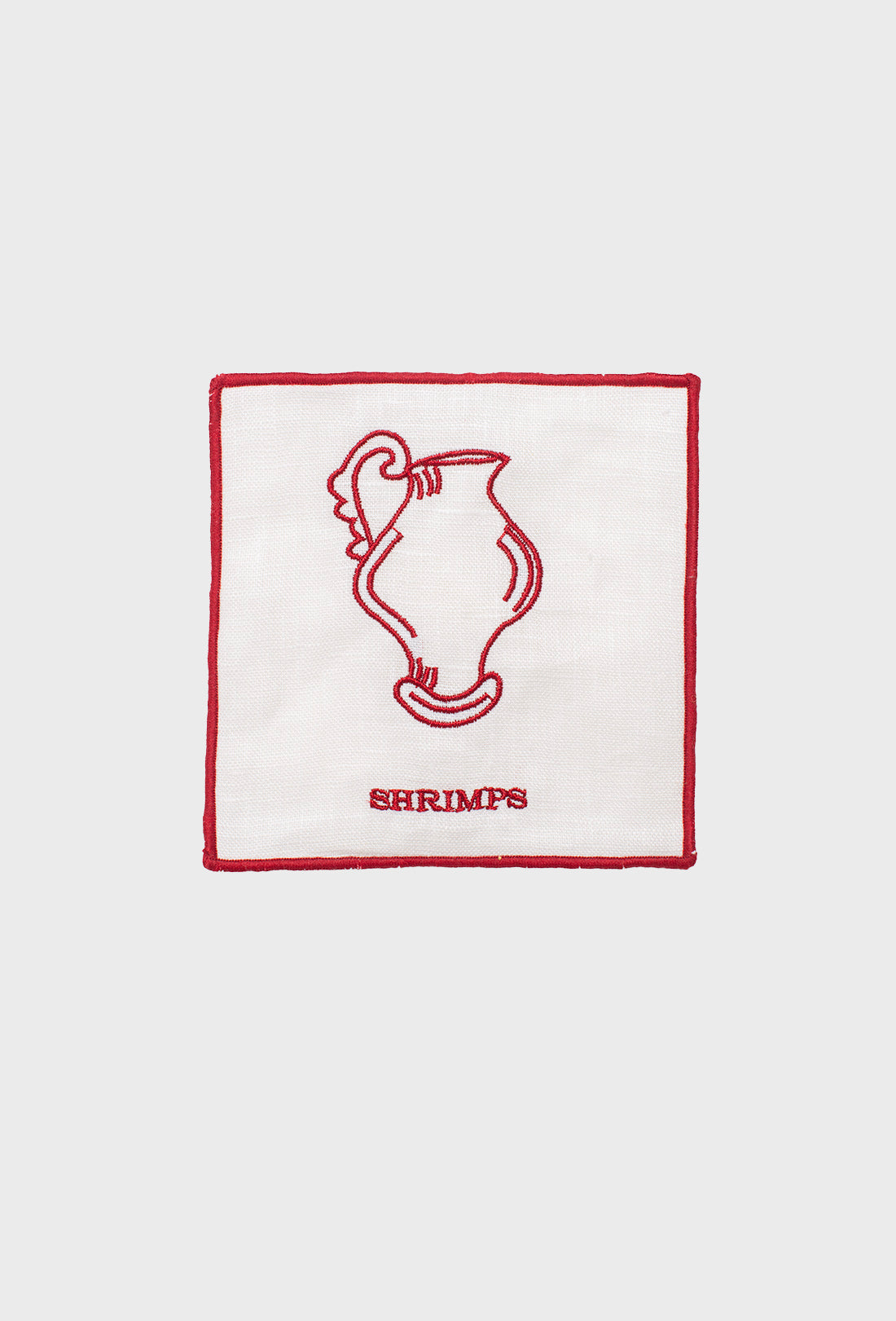 Meadow Set of 4 Coasters - Cream/Rose Red