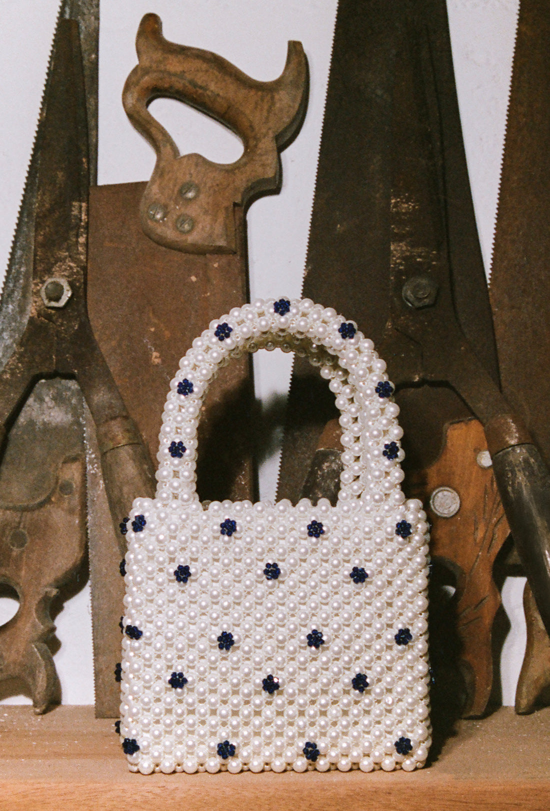 Mini Dolly Bag - Pearl/Blue