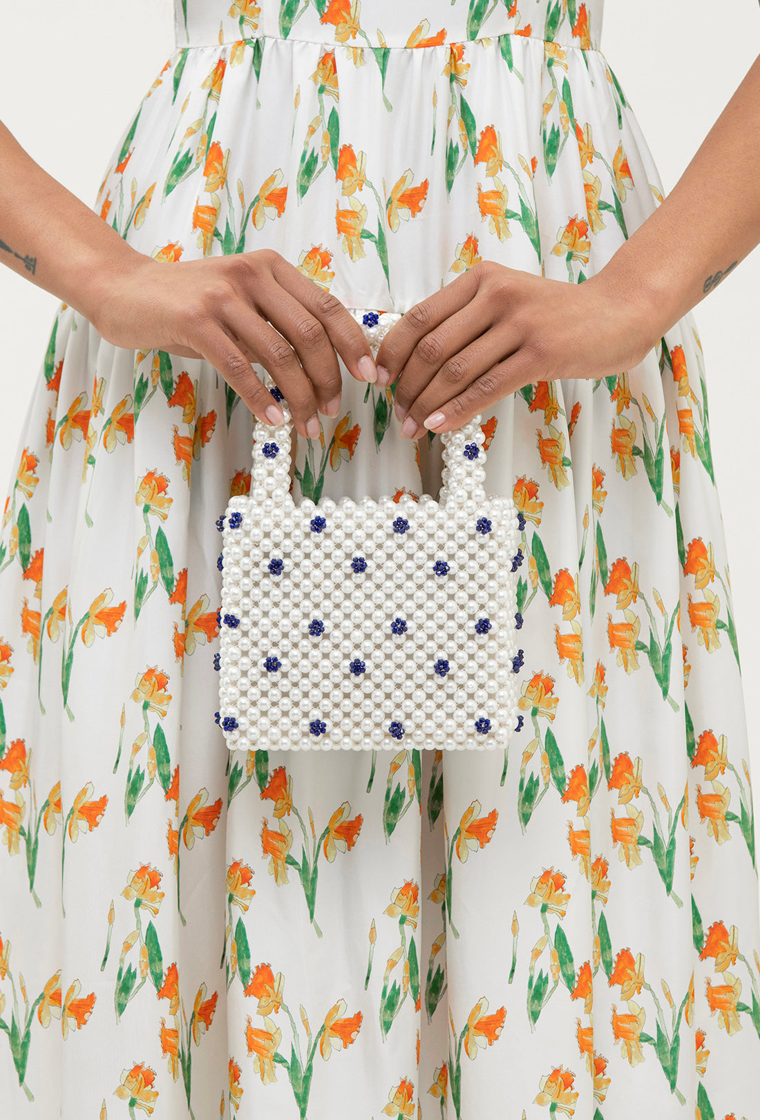 Mini Dolly Bag - Pearl/Blue