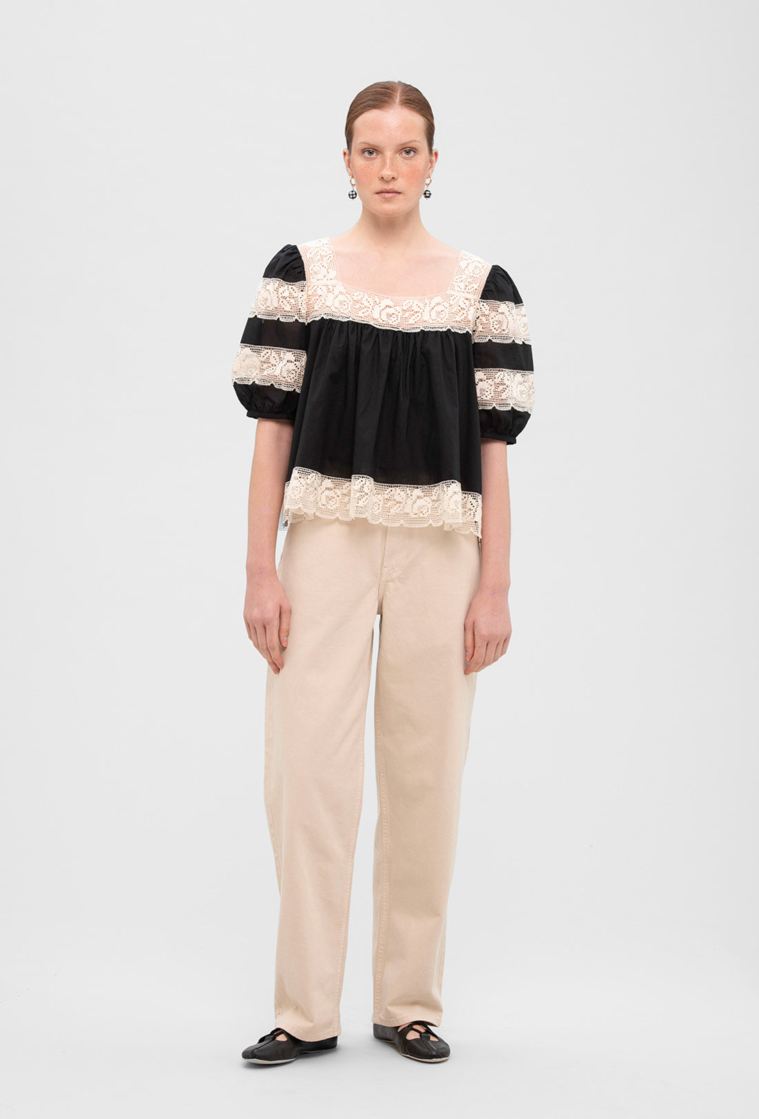 Nico Blouse - Black/Cream