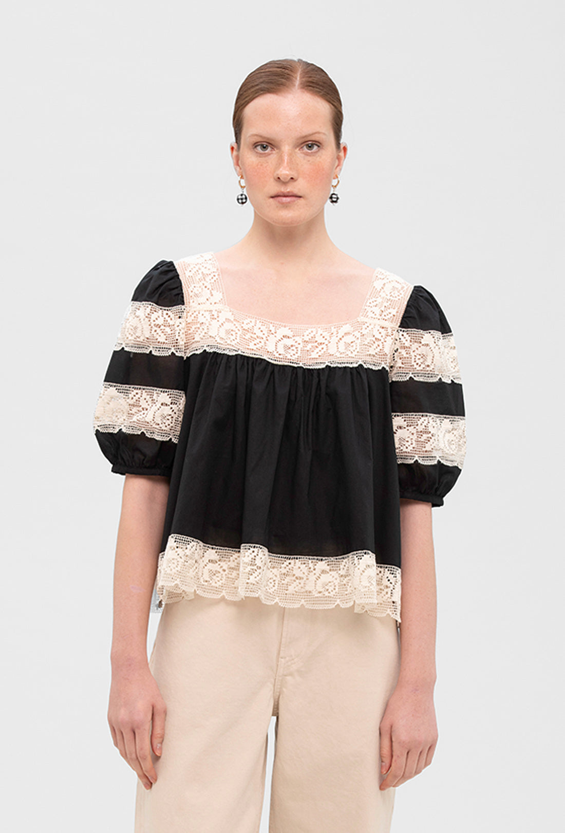 Nico Blouse - Black/Cream