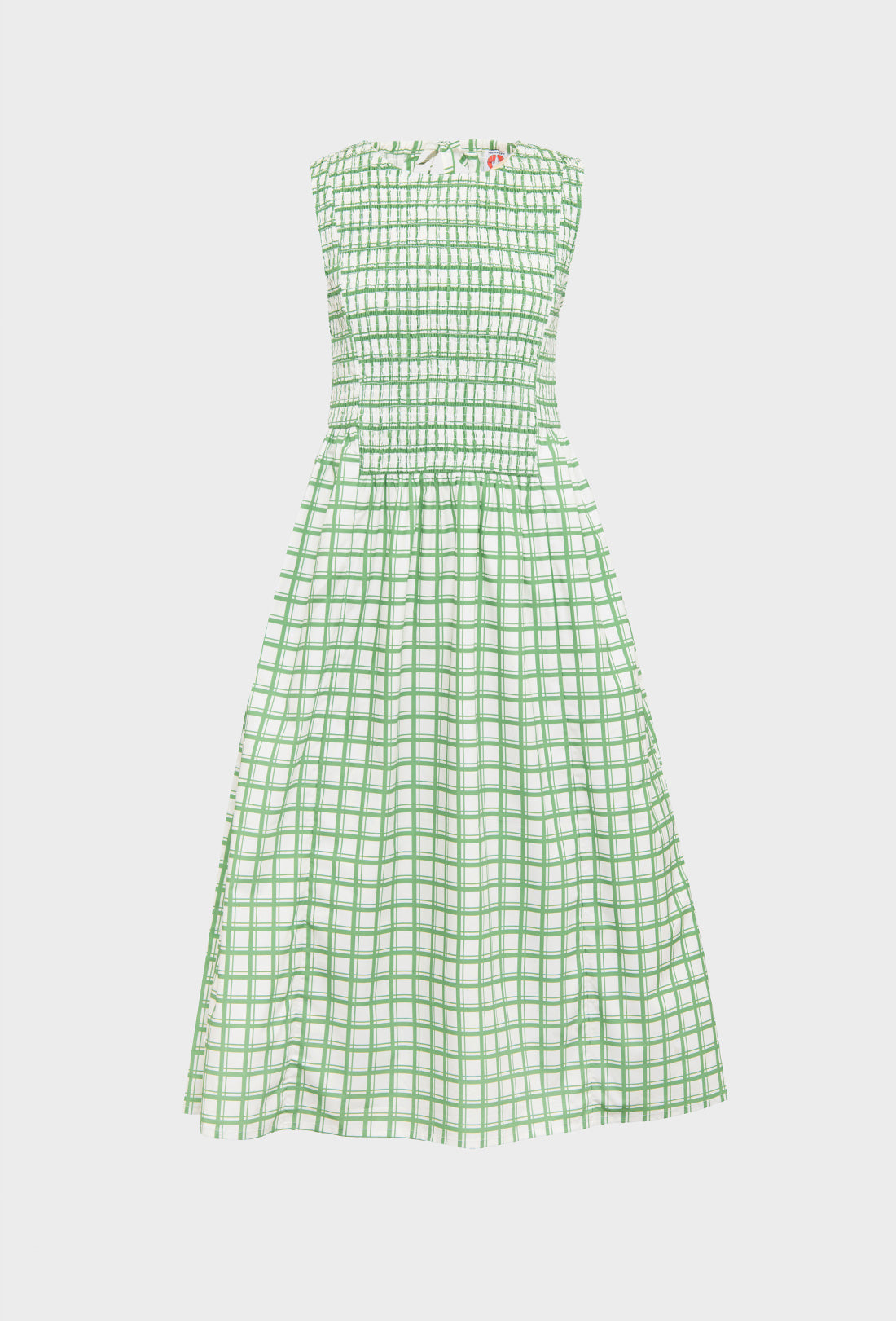 Rhea Dress - Leaf Green Check