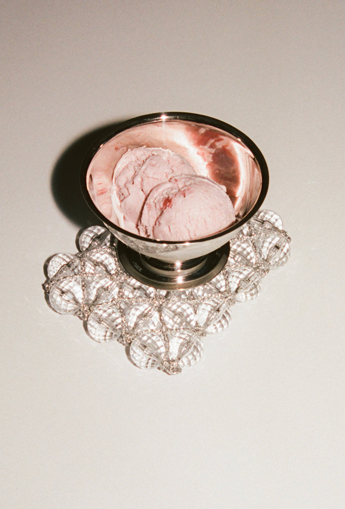 Tilda Beaded Coaster - Clear/Silver