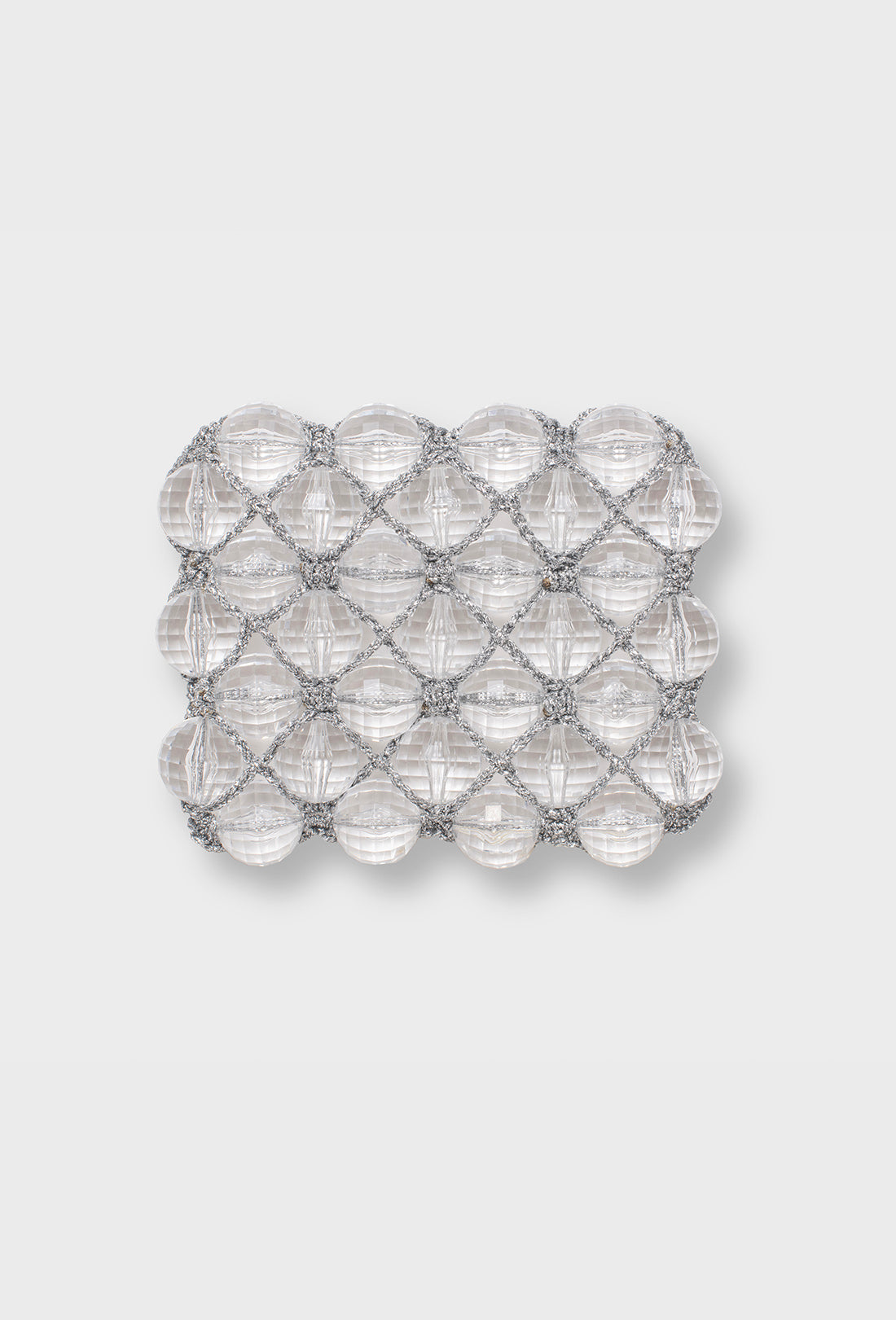 Tilda Beaded Coaster - Clear/Silver