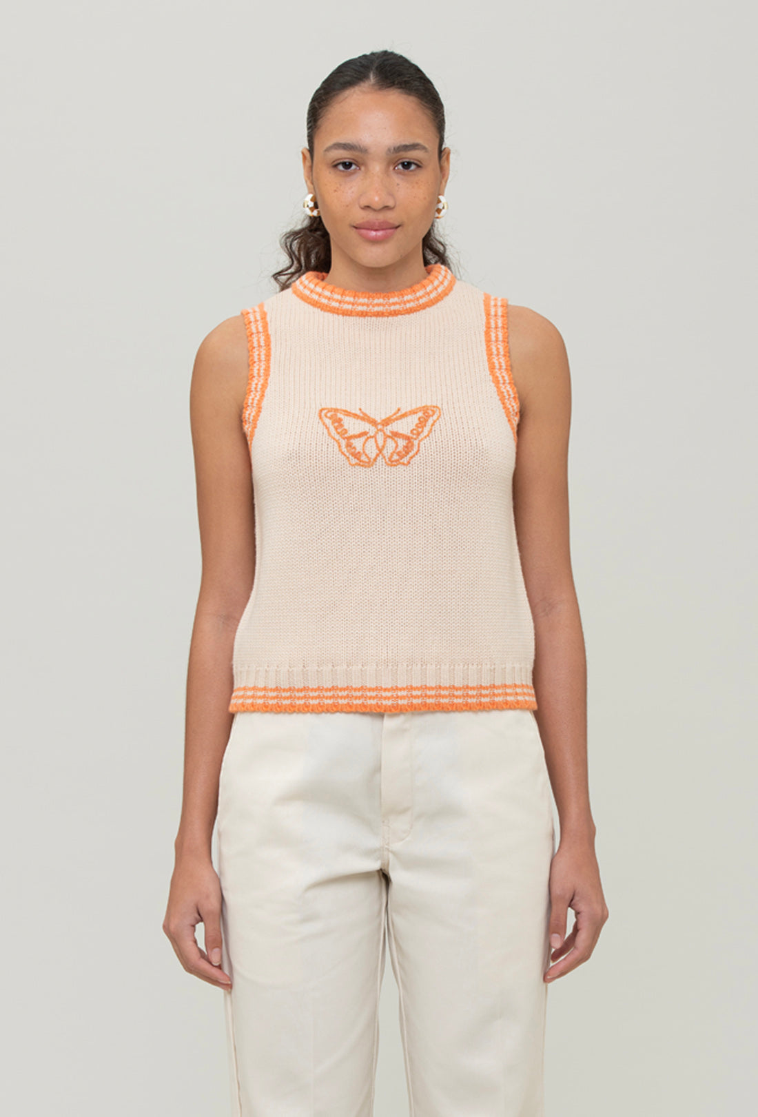 peanut knit butterfly vest