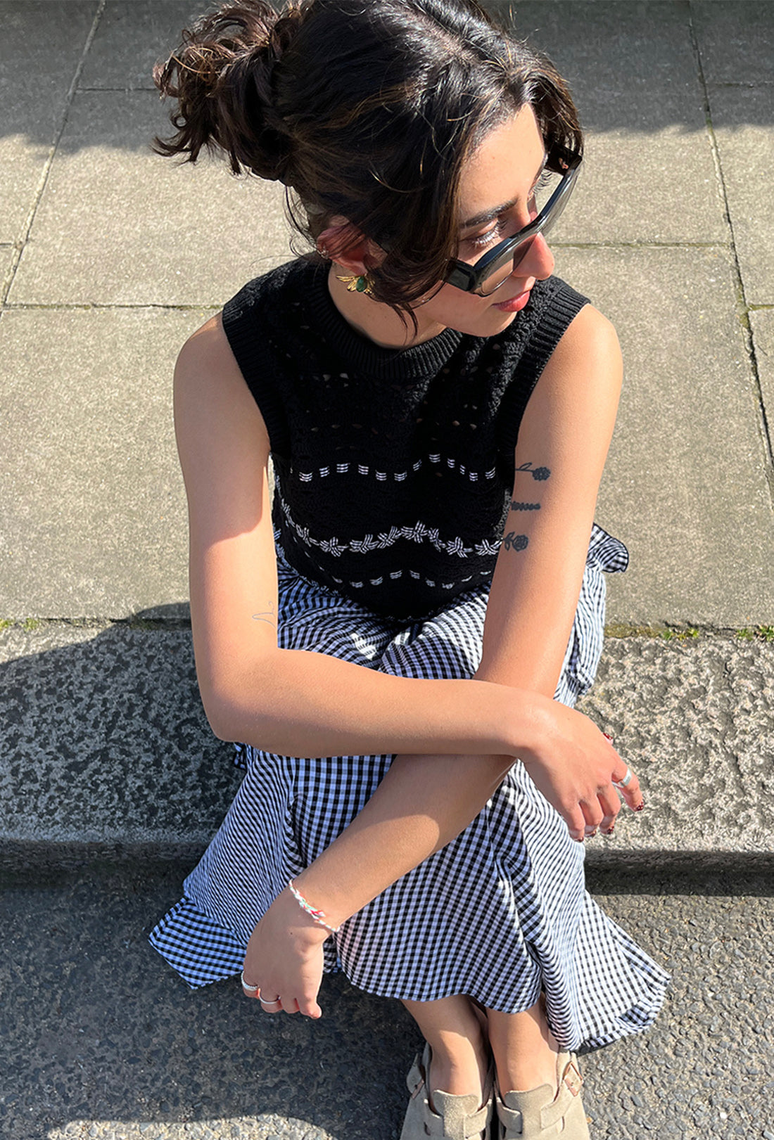 Salem Vest - Black Gingham