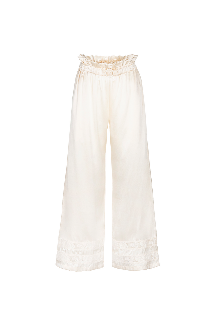 Libra Trousers - Ivory/Off-white