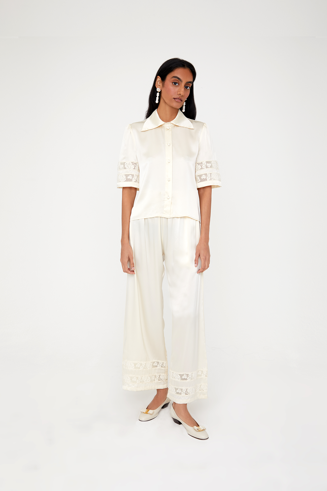 Libra Trousers - Ivory/Off-white