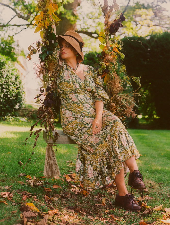 Helena Bonham Carter wears Shrimps Pre-Fall '20