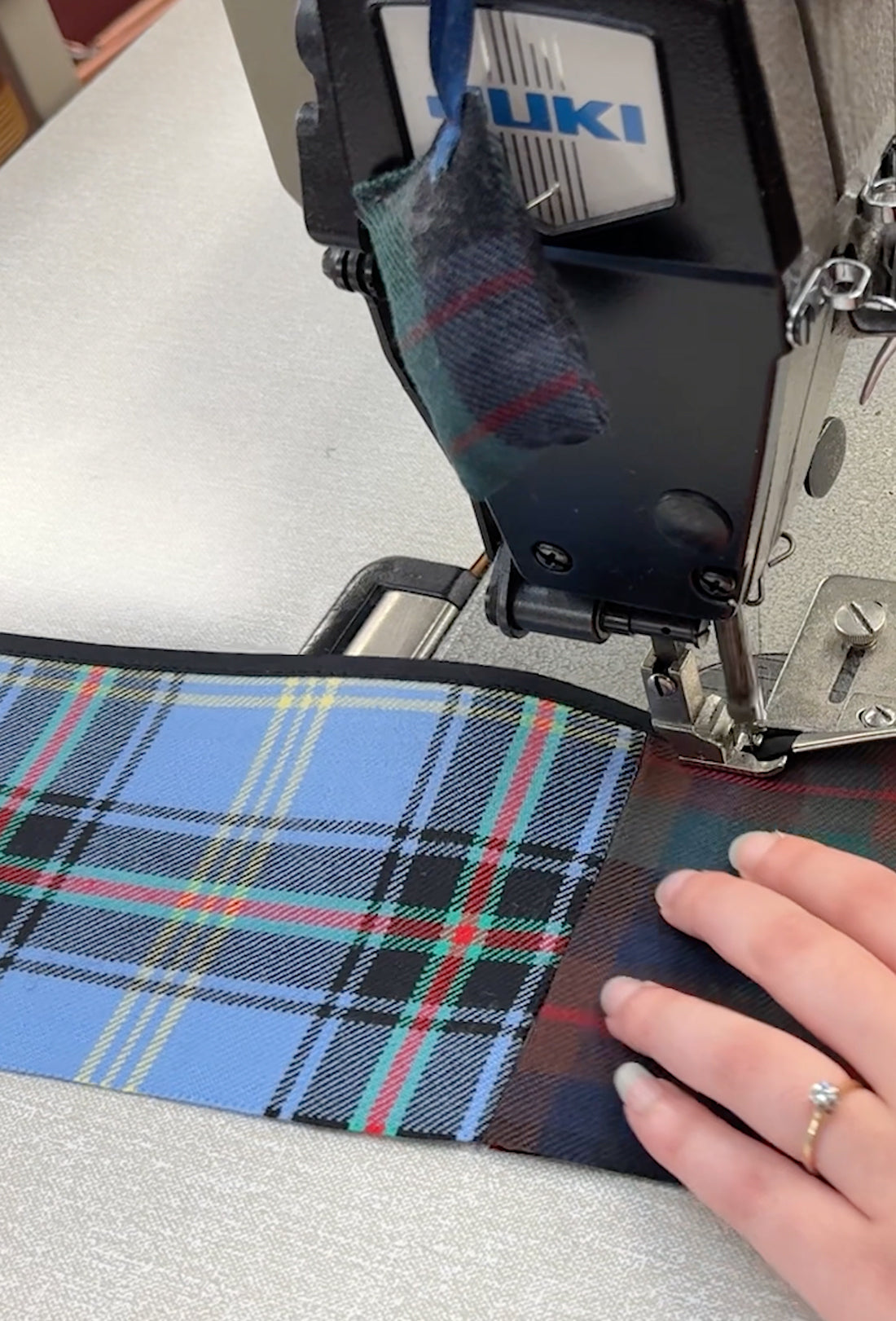 Anya Skirt - Blue/Brown Tartan