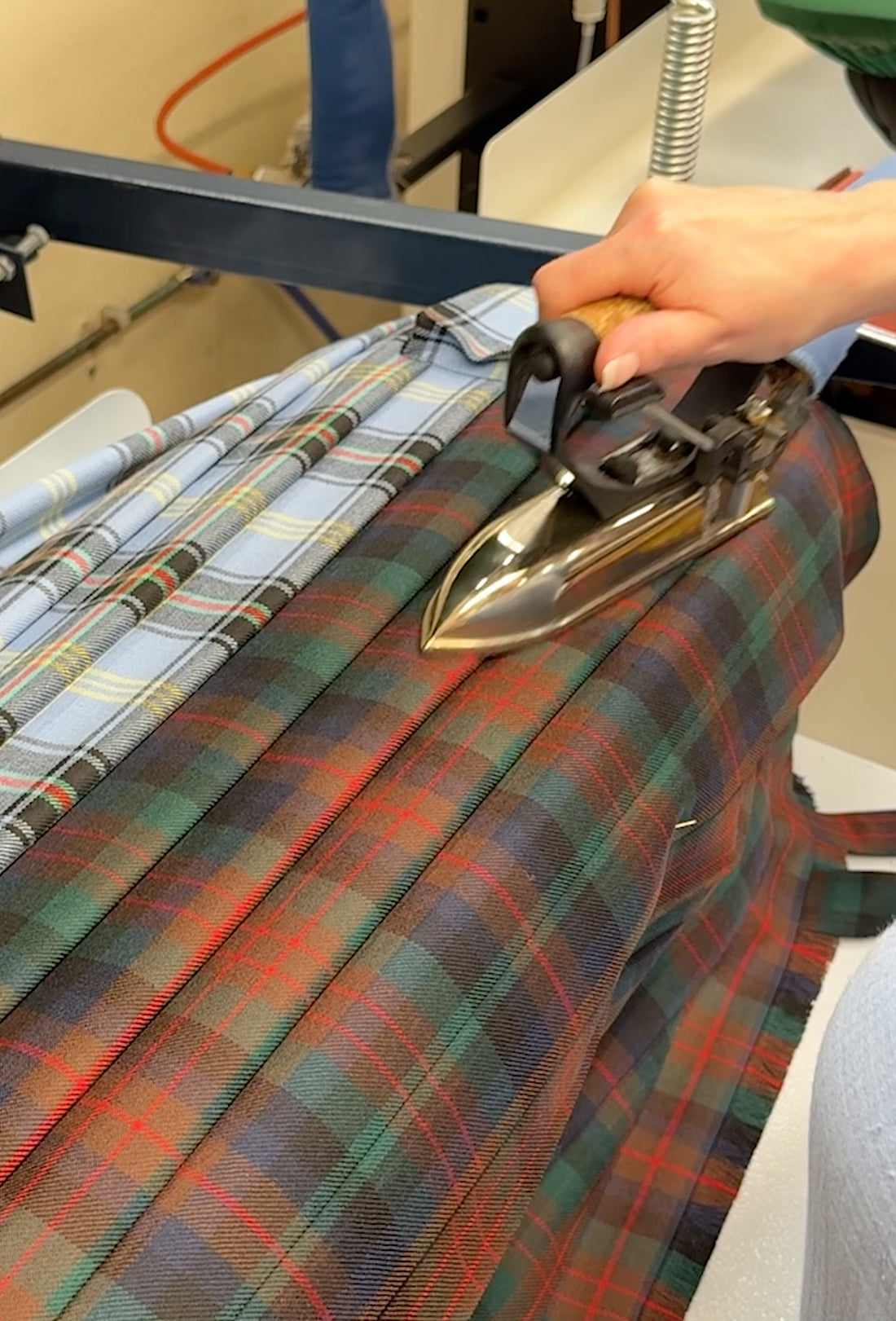 Anya Skirt - Blue/Brown Tartan