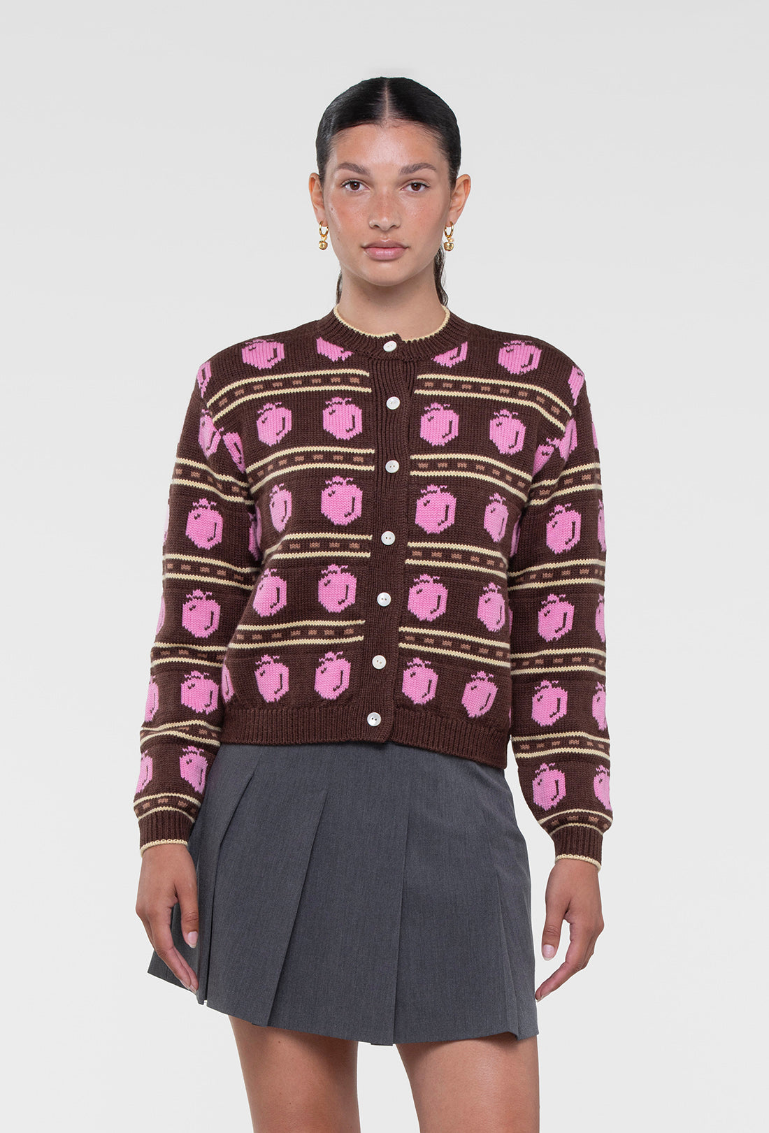 Ambrosia Cardigan - Brown/Multi