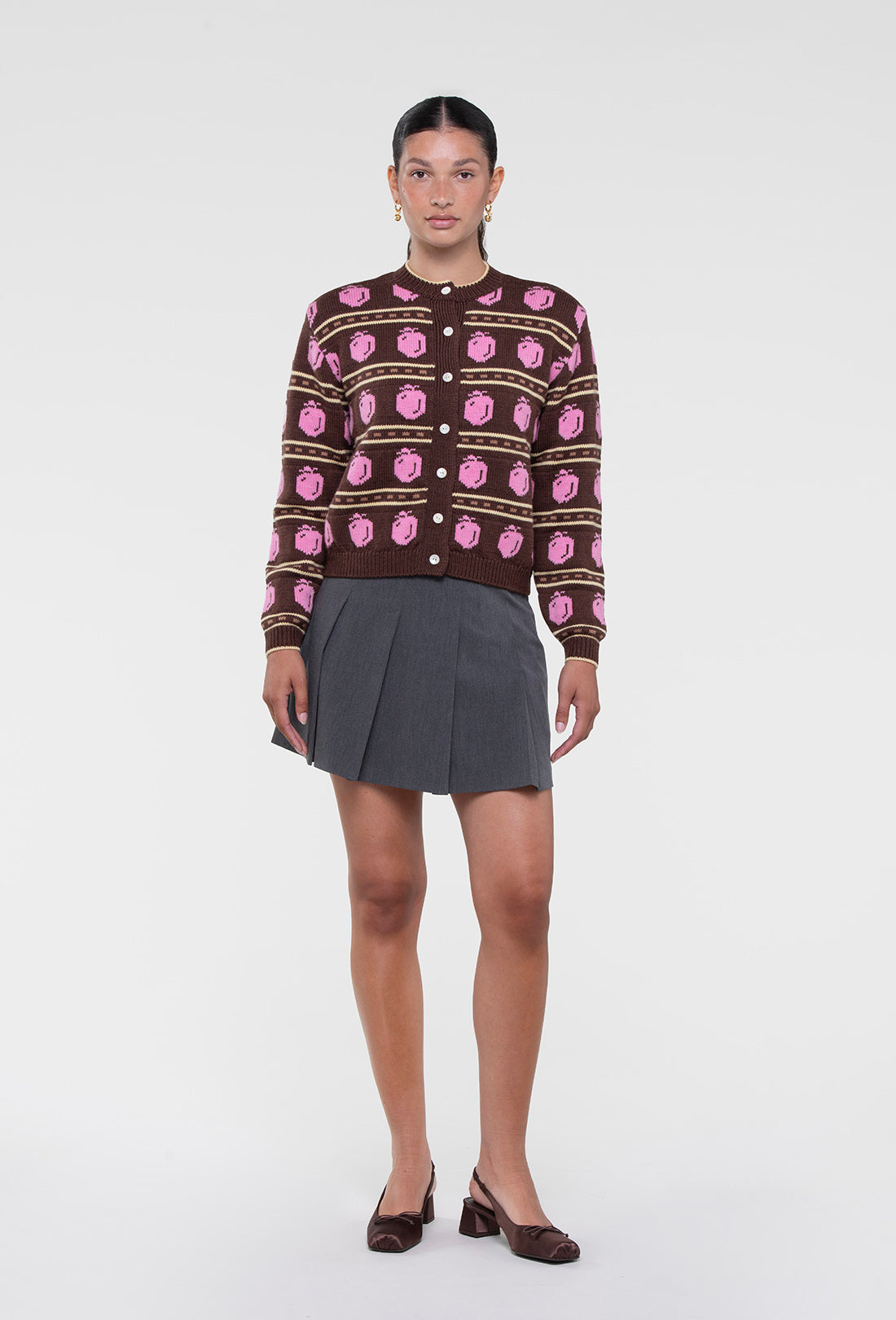 Ambrosia Cardigan - Brown/Multi