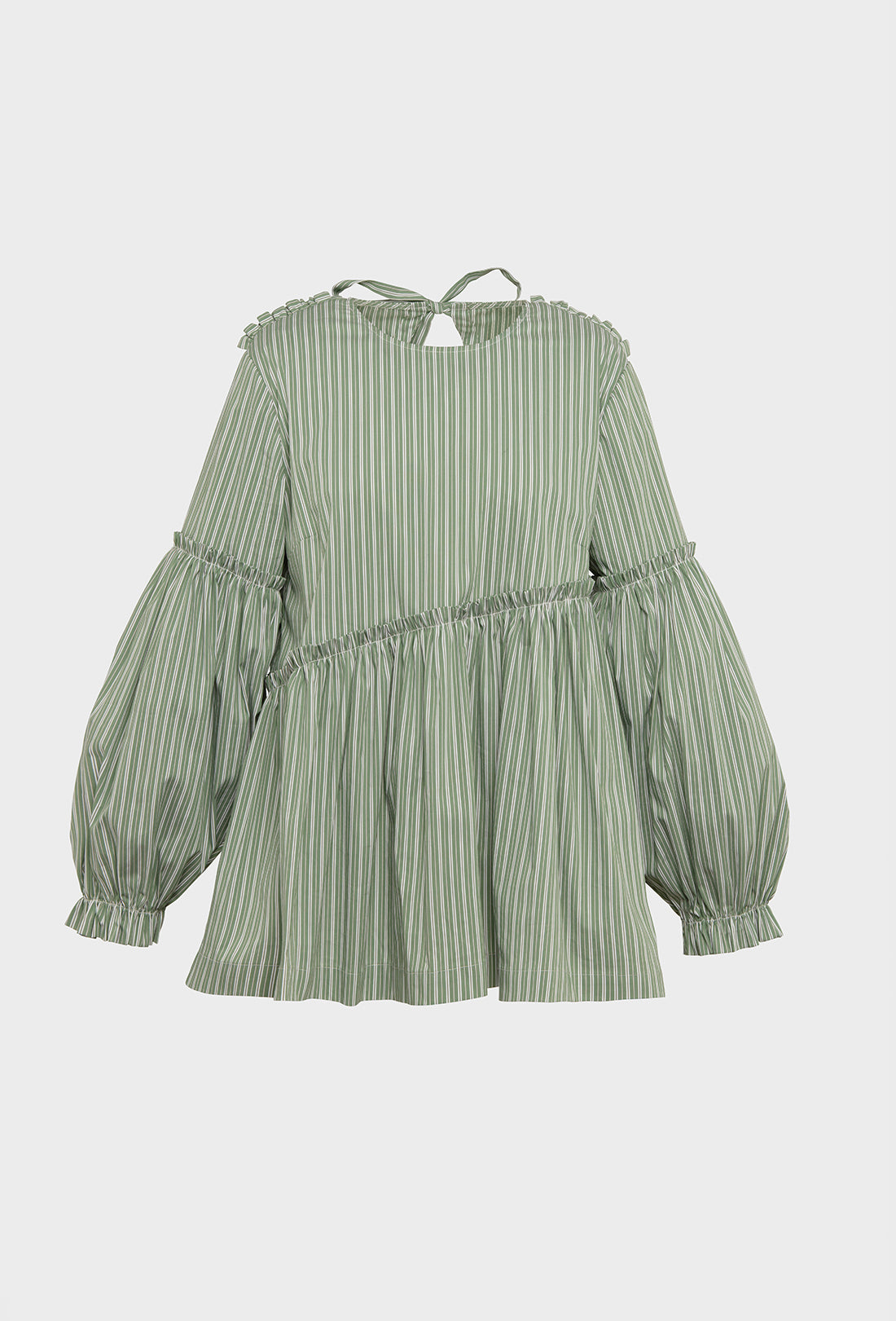 Anthea Blouse - Green Stripe
