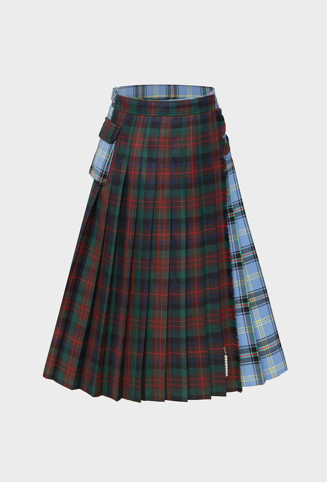 Anya Skirt - Blue/Brown Tartan