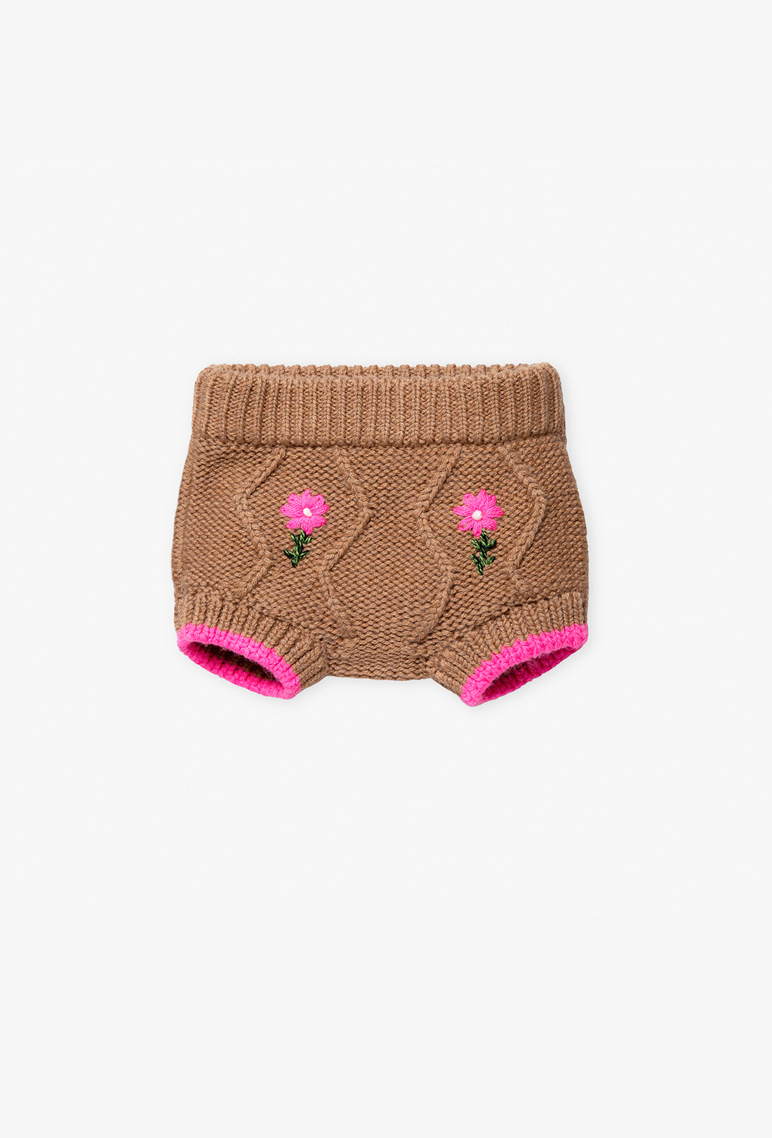 Bay Baby Bloomers - Tan/Hot Pink