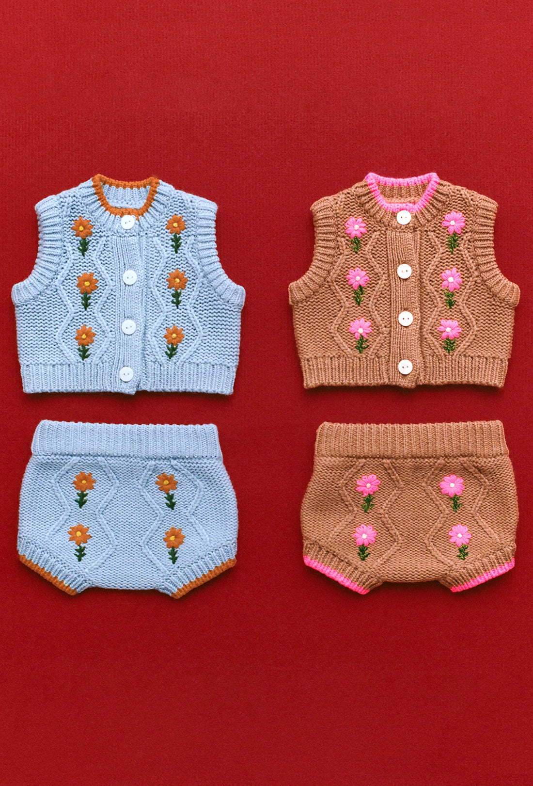 Beata Baby &amp; Kids Vest - China Blue/Rust