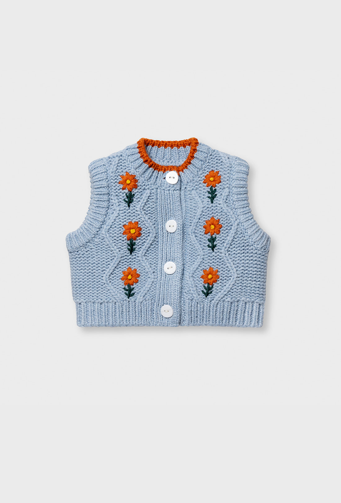 Beata Baby &amp; Kids Vest - China Blue/Rust