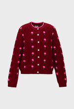 Bennett Cardigan - Maroon/Pink