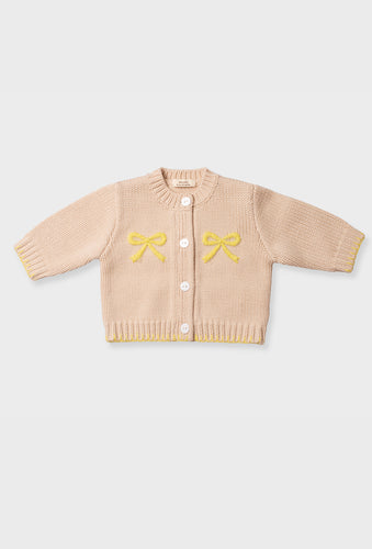 Shrimps x BINIBAMBA Solene Baby Cardigan - Peanut/Primrose