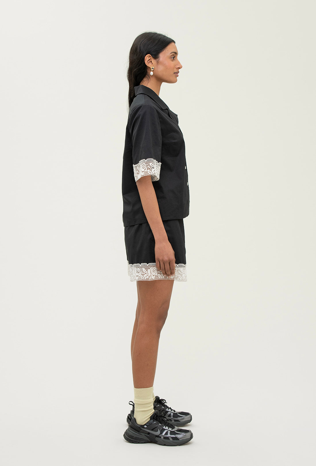 Dimity Blouse - Black/Cream