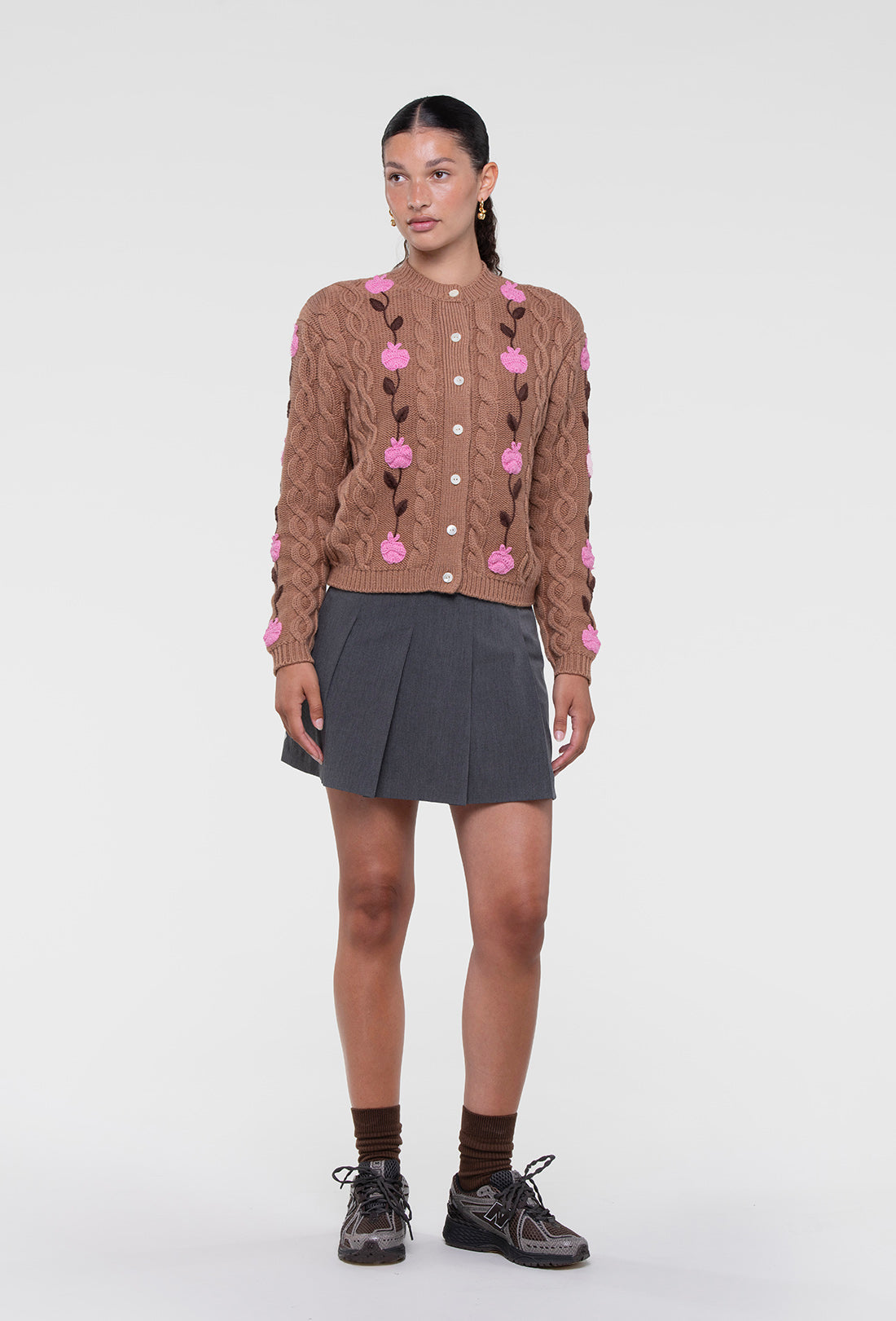 Braeburn Cardigan - Biscuit/Multi