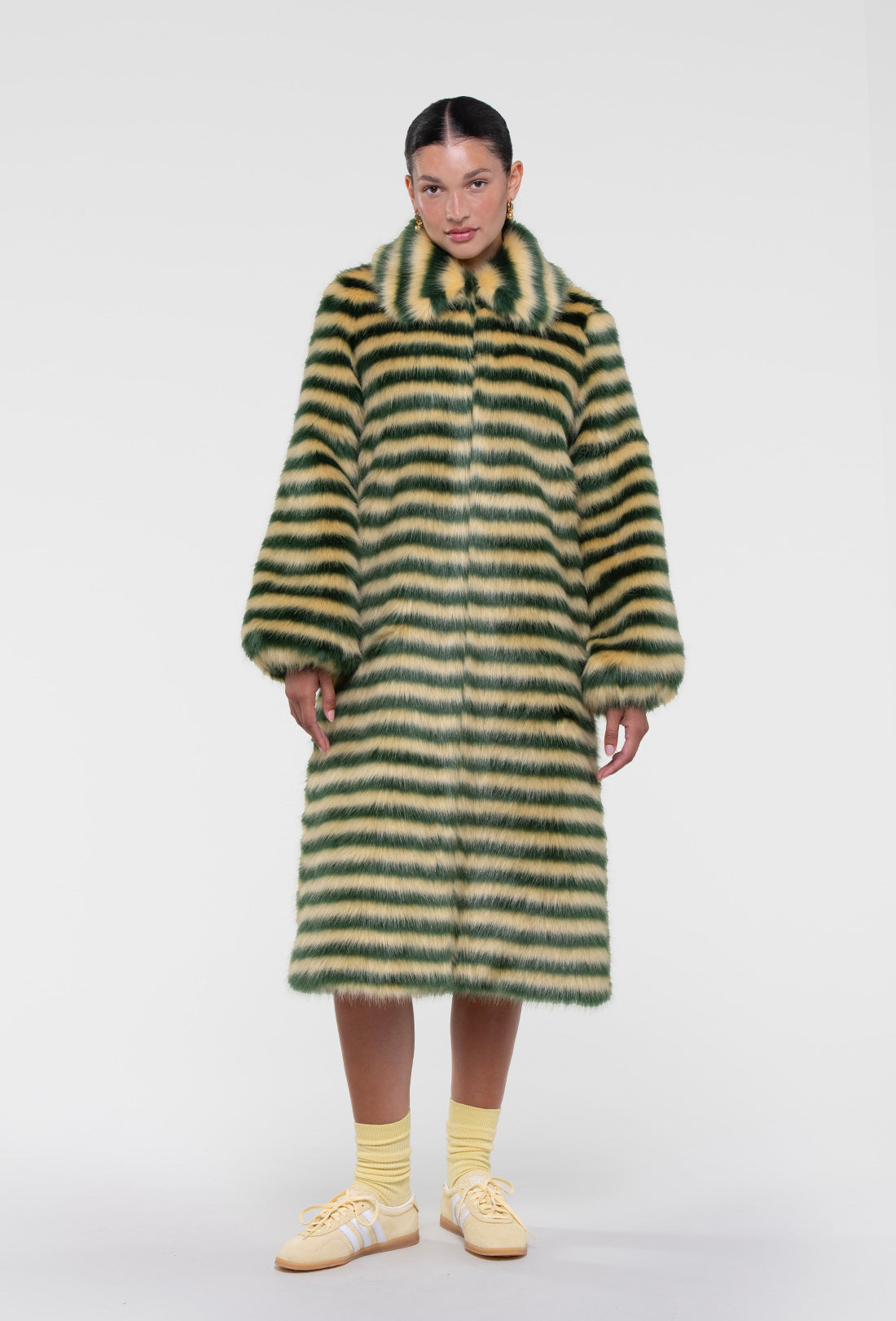 Bulmer Coat - Yellow/Green Stripe