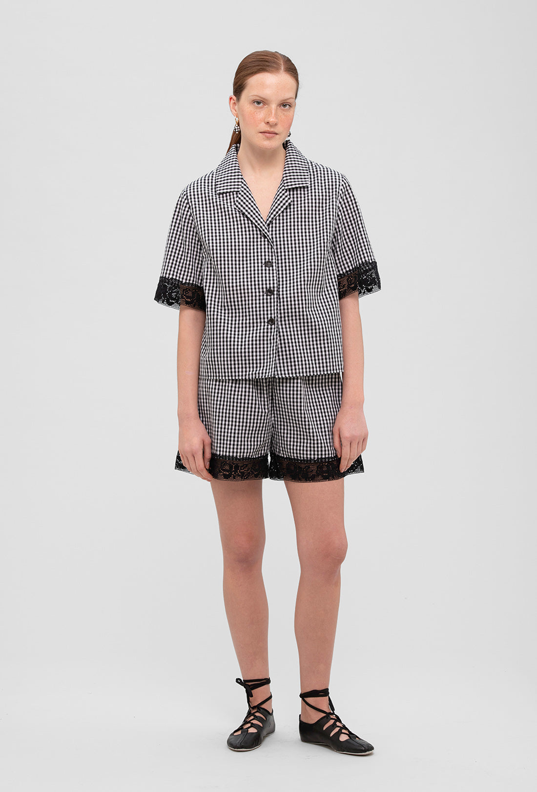 Dimity Blouse - Black Gingham