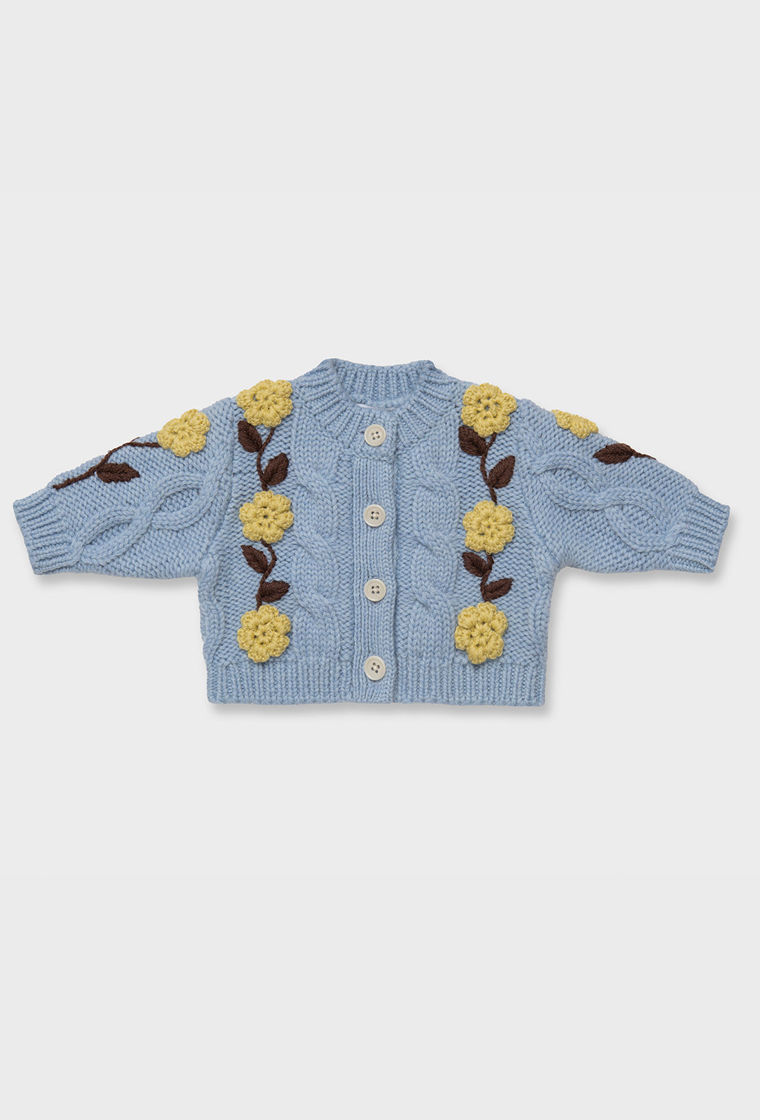 Gretel Baby &amp; Kids Cardigan - China Blue/Dusty Yellow